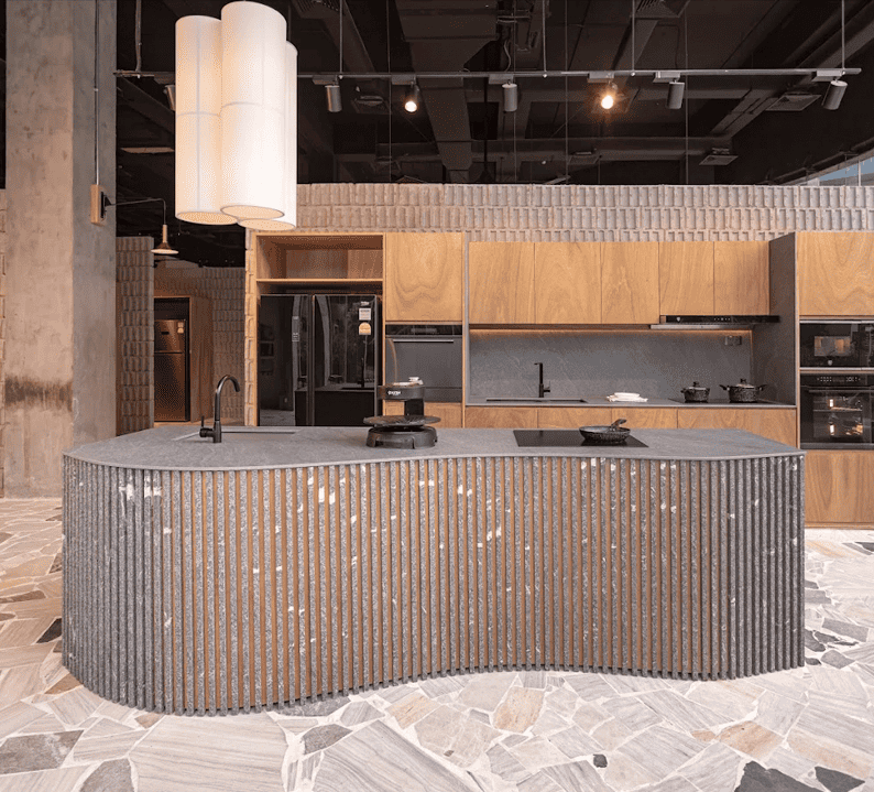 Kitchen island at Casa Holdings showroom