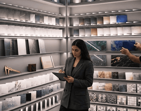 Material selection consultation at CASA Polybuilding